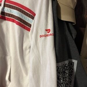 Doordash White and Red Hoodie